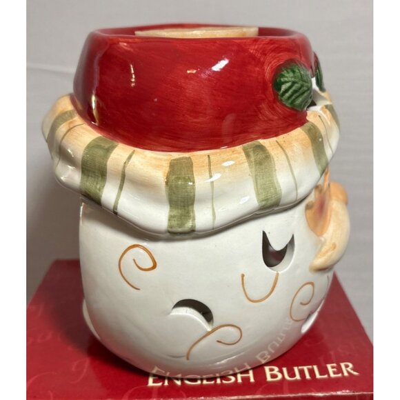 English Butler Santa Claus Ceramic Tealight Candle Holder Wax Melt - Picture 3 of 10